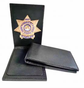 Genuine Leather Police badge holder